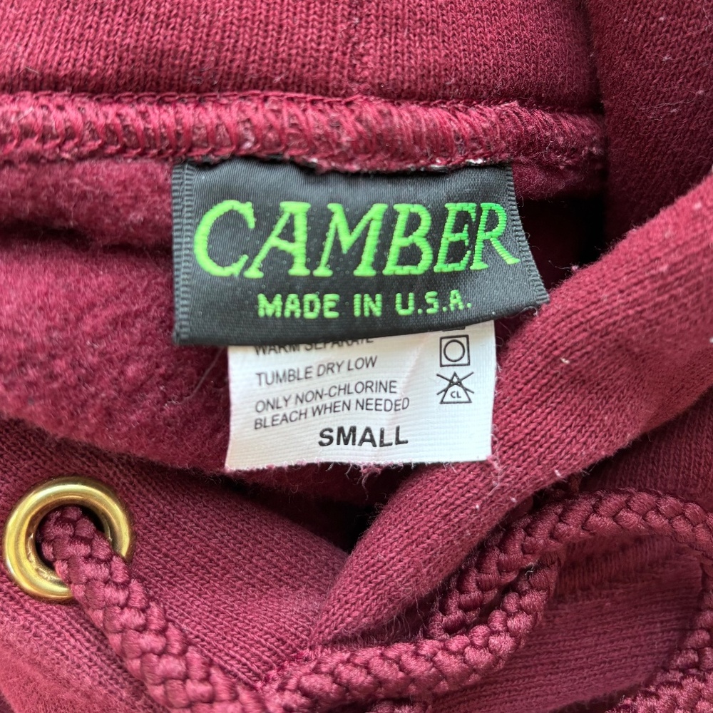 Camber Heavyweight Hoodie – Maroon (Size Small, Made in USA) - Picture 4 of 5
